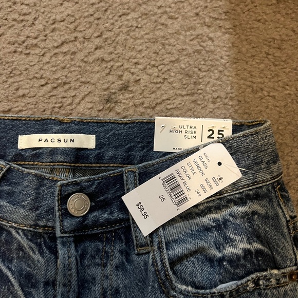 **BUNDLE** NWT Pacsun Ultra Hi-Rise Slim Fit Jeans Size 25 - Picture 2 of 6